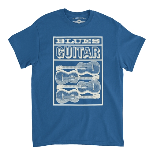 Blues Guitar T-Shirt - Classic Heavy Cotton - classicroyalblue