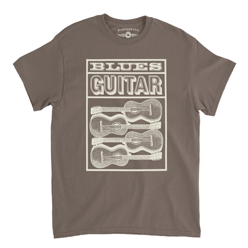 Blues Guitar T-Shirt - Classic Heavy Cotton - classictaupe