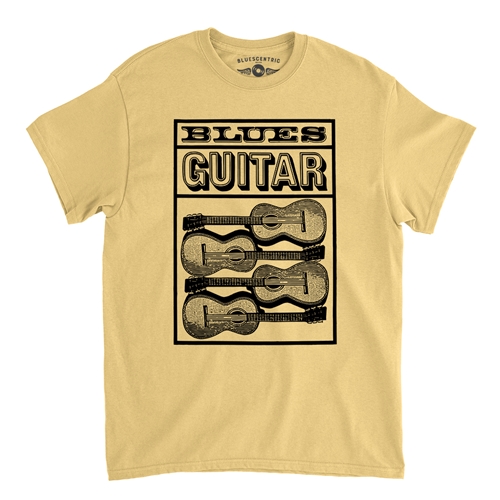 Blues Guitar T-Shirt - Classic Heavy Cotton - classicyellow