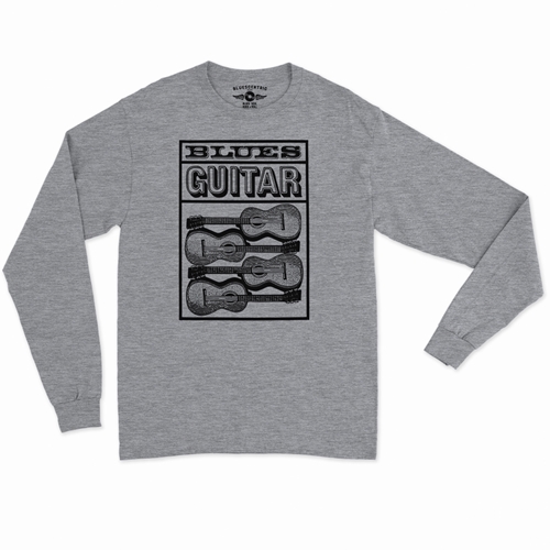 Blues Guitar Long Sleeve T-Shirt - longsleeveathleticheather