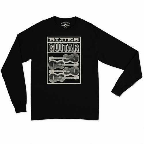 Blues Guitar Long Sleeve T-Shirt - longsleeveblack