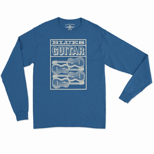 Blues Guitar Long Sleeve T-Shirt - longsleeveblue