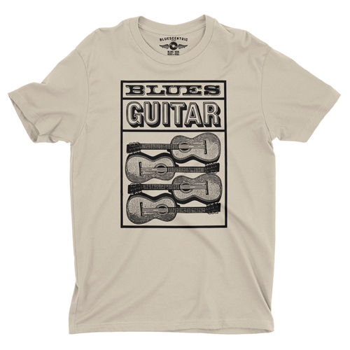 Blues Guitar T-Shirt - Lightweight Vintage Style - vintagecream