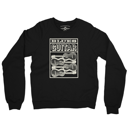 Blues Guitar Crewneck Sweatshirt - crewneckblack