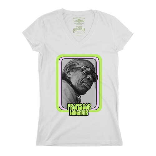 Graphic Professor Longhair V-Neck T Shirt - Women