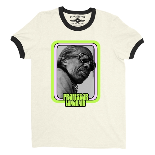 Graphic Professor Longhair Ringer T-Shirt - ringernaturalblacktrim