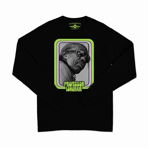 Graphic Professor Longhair Long Sleeve T-Shirt - longsleeveblack