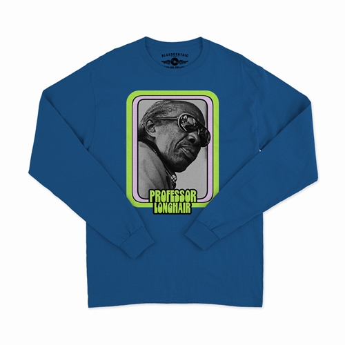 Graphic Professor Longhair Long Sleeve T-Shirt - longsleeveblue