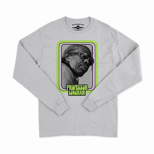 Graphic Professor Longhair Long Sleeve T-Shirt - longsleevewhite