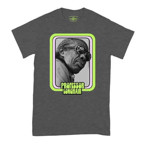 Graphic Professor Longhair T-Shirt - Classic Heavy Cotton - classicheathergrey