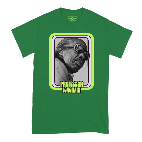 Graphic Professor Longhair T-Shirt - Classic Heavy Cotton - classickellygreen