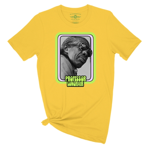 Graphic Professor Longhair T-Shirt - Lightweight Vintage Style - vintagemaizeyellow