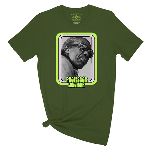 Graphic Professor Longhair T-Shirt - Lightweight Vintage Style - vintageolive