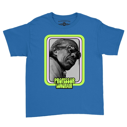 Graphic Professor Longhair Youth T-Shirt - Lightweight Vintage Children & Toddlers - youthroyalblue