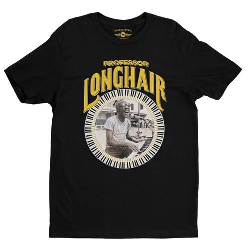 Professor Longhair Piano T-Shirt - Lightweight Vintage Style - vintageblack