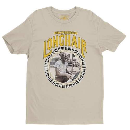 Professor Longhair Piano T-Shirt - Lightweight Vintage Style - vintagecream