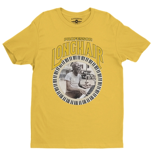 Professor Longhair Piano T-Shirt - Lightweight Vintage Style - vintagemaizeyellow