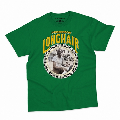 Professor Longhair Piano T-Shirt - Classic Heavy Cotton - classickellygreen