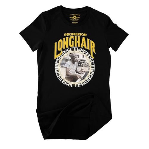 Professor Longhair Piano Ladies T Shirt - Relaxed Fit - ladiesblack