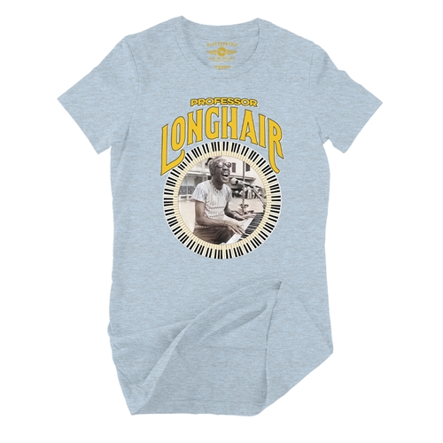 Professor Longhair Piano Ladies T Shirt - Relaxed Fit - ladiesheatherprismblue