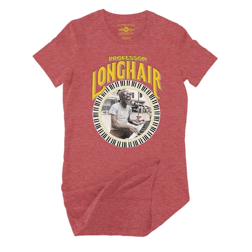 Professor Longhair Piano Ladies T Shirt - Relaxed Fit - ladiesheatherred