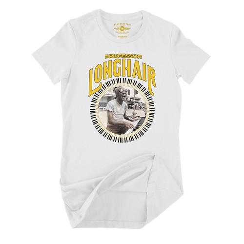 Professor Longhair Piano Ladies T Shirt - Relaxed Fit - ladieswhite