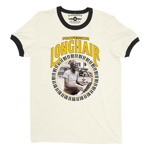 Professor Longhair Piano Ringer T-Shirt - ringernaturalblacktrim