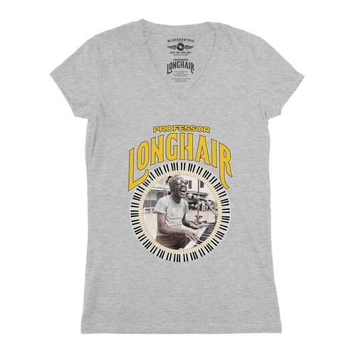 Professor Longhair Piano V-Neck T Shirt - Women