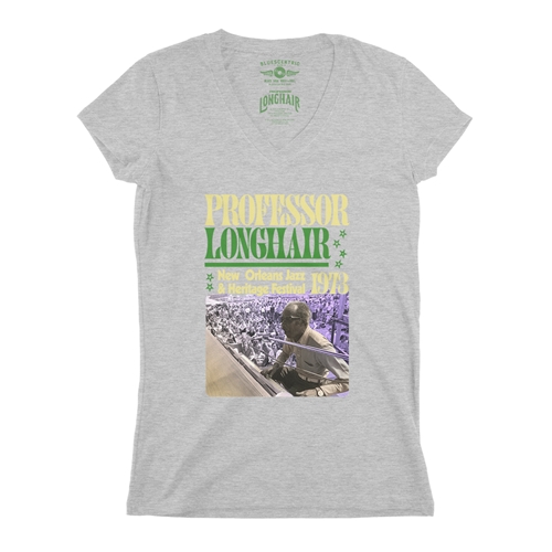 Professor Longhair Jazz Fest V-Neck T Shirt - Women