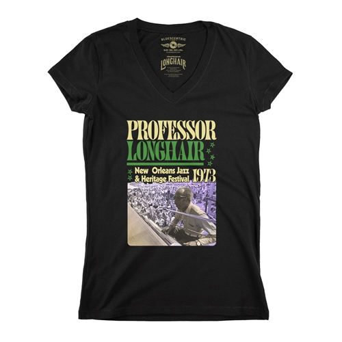 Professor Longhair Jazz Fest V-Neck T Shirt - Women