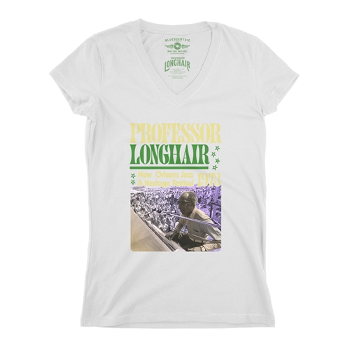 Professor Longhair Jazz Fest V-Neck T Shirt - Women