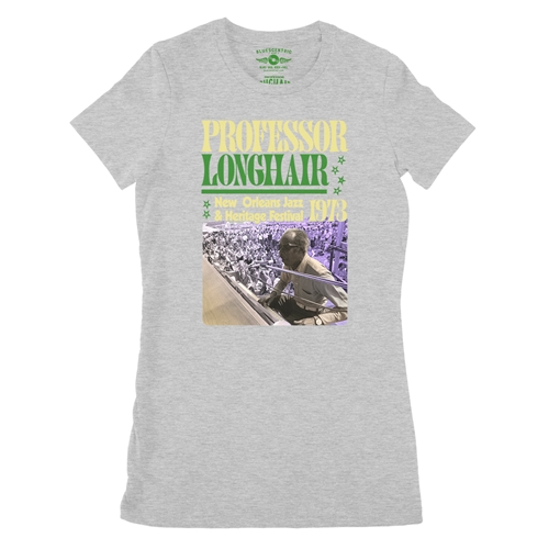 Professor Longhair Jazz Fest Ladies T Shirt - Relaxed Fit - ladiesathleticheather