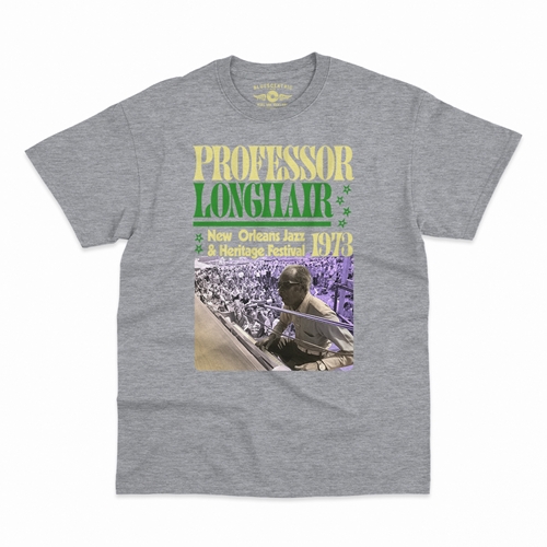 Professor Longhair Jazz Fest T-Shirt - Classic Heavy Cotton - classicathleticheather