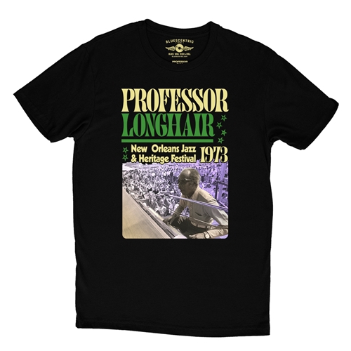 Professor Longhair Jazz Fest T-Shirt - Lightweight Vintage Style - vintageblack