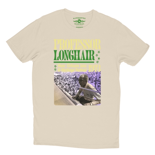 Professor Longhair Jazz Fest T-Shirt - Lightweight Vintage Style - vintagecream