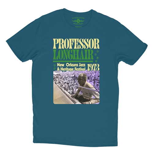 Professor Longhair Jazz Fest T-Shirt - Lightweight Vintage Style - vintagedeepteal