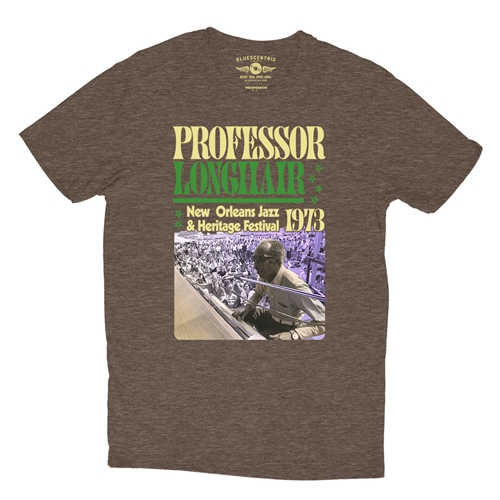 Professor Longhair Jazz Fest T-Shirt - Lightweight Vintage Style - vintageheatherbrown