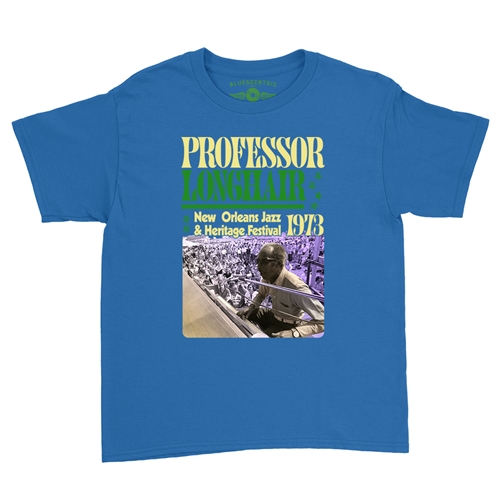 Professor Longhair Jazz Fest Youth T-Shirt - Lightweight Vintage Children & Toddlers - youthroyalblue