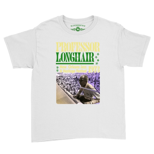 Professor Longhair Jazz Fest Youth T-Shirt - Lightweight Vintage Children & Toddlers - youthwhite