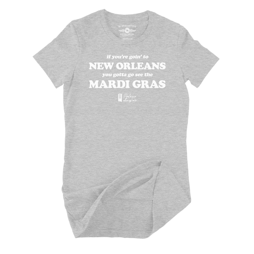 Professor Longhair Mardi Gras Ladies T Shirt - Relaxed Fit - ladiesathleticheather