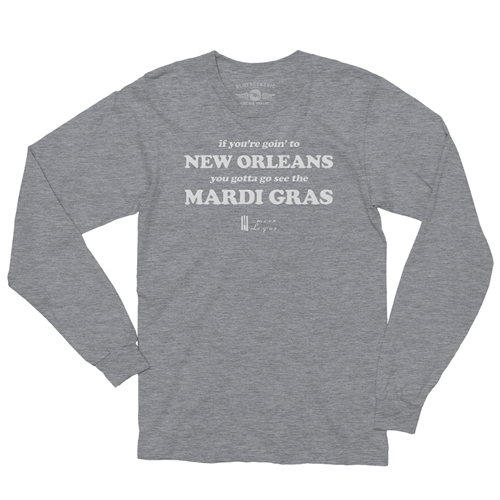 Professor Longhair Mardi Gras Long Sleeve T-Shirt - longsleeveathleticheather