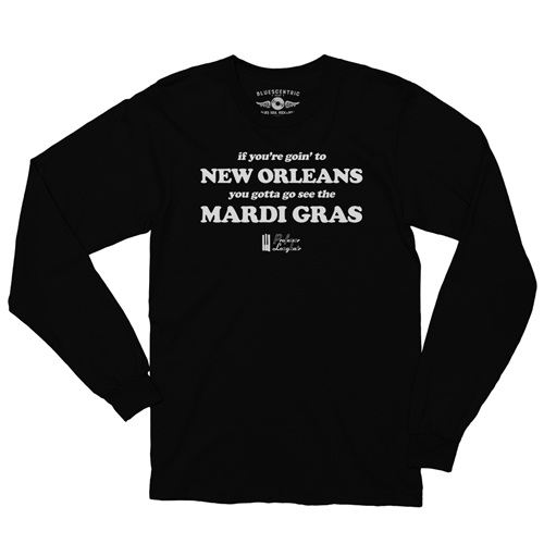 Professor Longhair Mardi Gras Long Sleeve T-Shirt - longsleeveblack