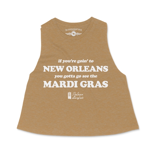 Professor Longhair Mardi Gras Racerback Crop Top - Women