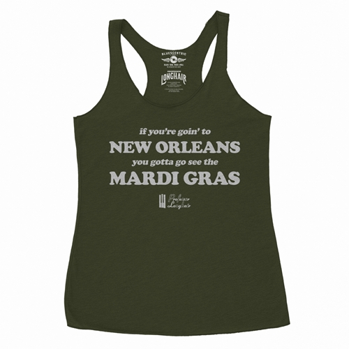 Professor Longhair Mardi Gras Racerback Tank - Women