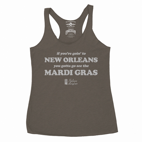 Professor Longhair Mardi Gras Racerback Tank - Women