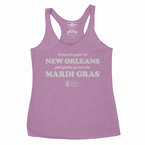 Professor Longhair Mardi Gras Racerback Tank - Women