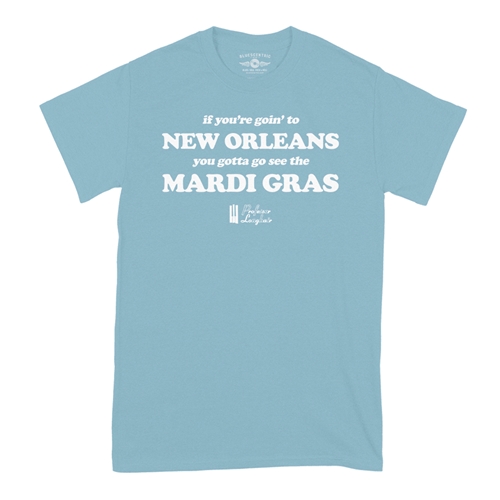 Professor Longhair Mardi Gras T-Shirt - Classic Heavy Cotton - classiclightblue