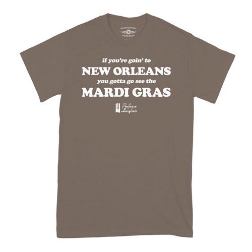 Professor Longhair Mardi Gras T-Shirt - Classic Heavy Cotton - classictaupe