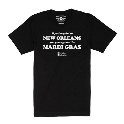 Professor Longhair Mardi Gras T-Shirt - Lightweight Vintage Style - vintageblack