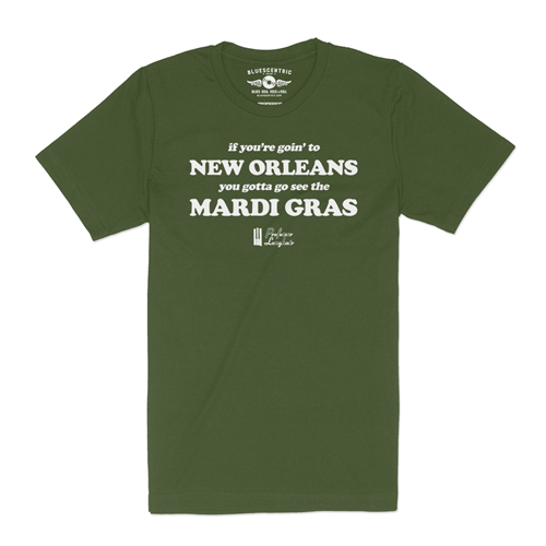 Professor Longhair Mardi Gras T-Shirt - Lightweight Vintage Style - vintageolive